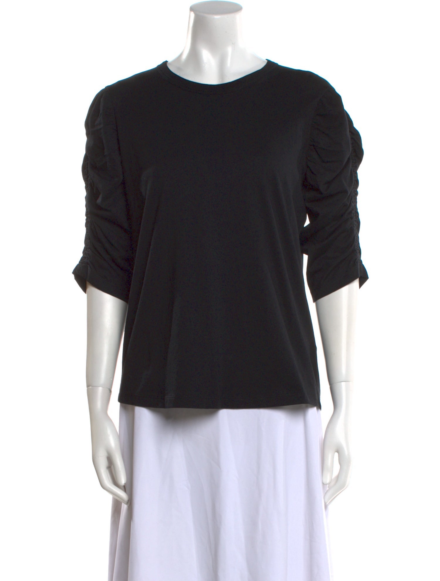 Veronica Beard Crew Neck Three-Quarter Sleeve T-Shirt